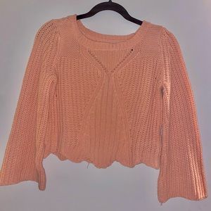 Aerie Cropped Sweater with Bell Sleeves